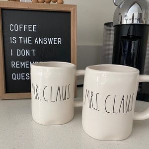 Rae Dunn Mr. and Mrs. Claus Mugs